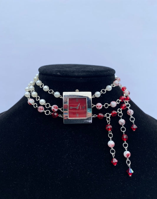 Dripping Blood Watch Necklace